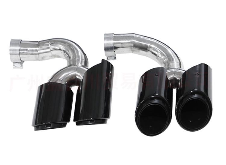 18-24 Model Porsche Quad Round Black Titanium Tailpipe Exhaust Tip