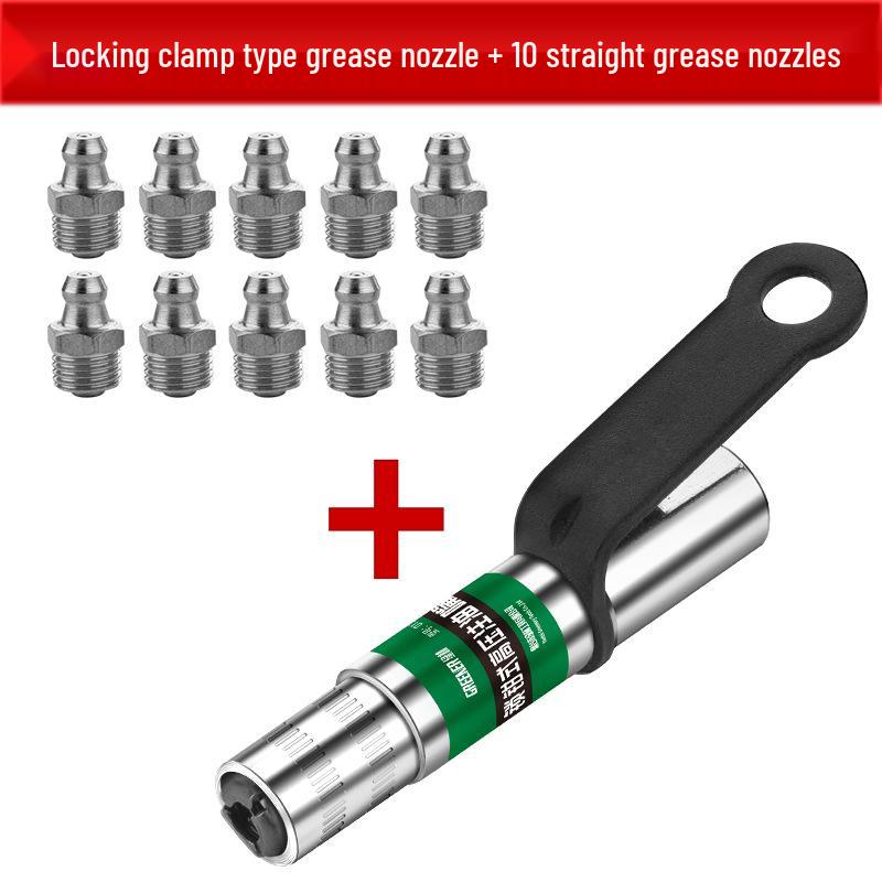 Green Forest High-Pressure Manual Locking Grease Gun Nozzle Set
