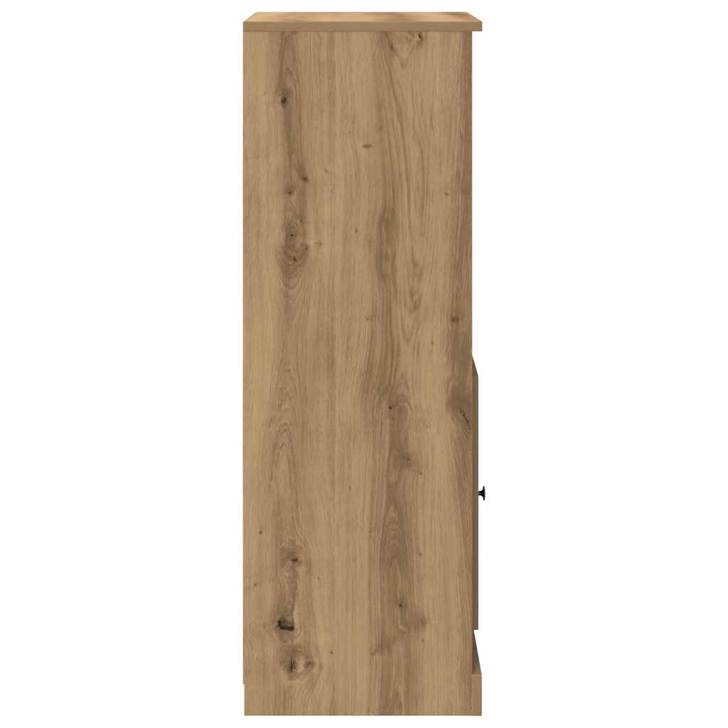 Vidaxl Cabinet, Artisan Oak, 36X35.5X103.5 Cm, Wood-Based Material