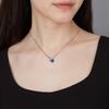 Pandora Brilliant Deep Blue Bead 925 Silver Necklace Women necklace 791725NMB