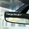Autoaufkleber Ich liebe dich Fahr sicher Herzförmige Autoaufkleber für Fenster Rückspiegel Windschutzscheibe Stoßstange Wasserdichter Vinyl Becheraufkleber Lustig Automobil