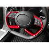 For Hyundai Elantra 2021-23 Red Glossy Steering Wheel Button Frame Trim 2PCS Fit