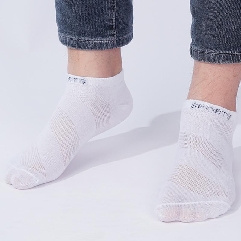 5 Pairs Men's Breathable Cotton Socks Sports Socks Slash Mesh Casual Athletic Cut Short Summer Thin Short Ankle Sock