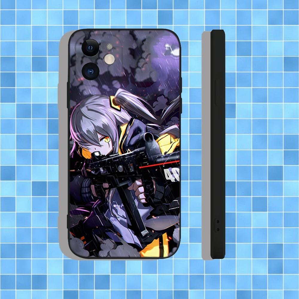 Girls Frontline Ump45 Phone Case For iPhone 16,15,14,13,12,11,Pro,Max,Plus,X,XS,XR,SE,8,7,Mini,Soft Silicone Black Case