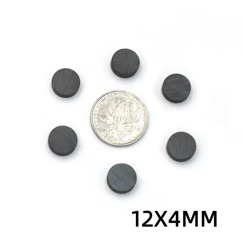 Black Ferrite Cylinder Magnet Ring with Hole - Strong Ring-Shaped Salvage Magnet.