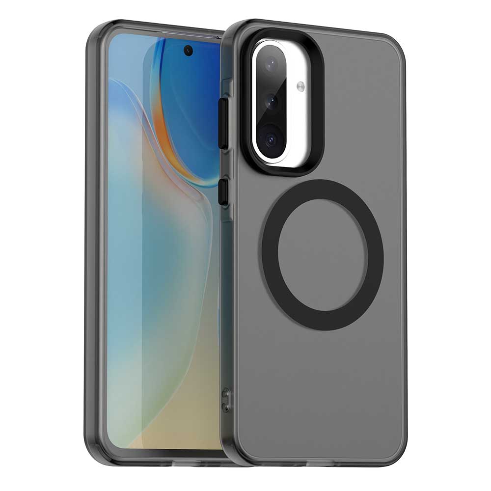 Magnetic Wireless Charging Case For Samsung Galaxy A56 A36 A26 A16 5G A55 A35 A25 A15 Cover Candy Colors Transparent Back Shell