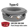 Usb Type C Extended 8-Meter USB C 6A Super-Charging Cable Suitable For Huawei Xiaomi Vivo OnePlus And Leeco Phone Data Cable