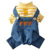 Cute Dog Jumpsuit Towable Dog Stripes Vest Pet T-Shirt Dog Sweatshirt  Travel