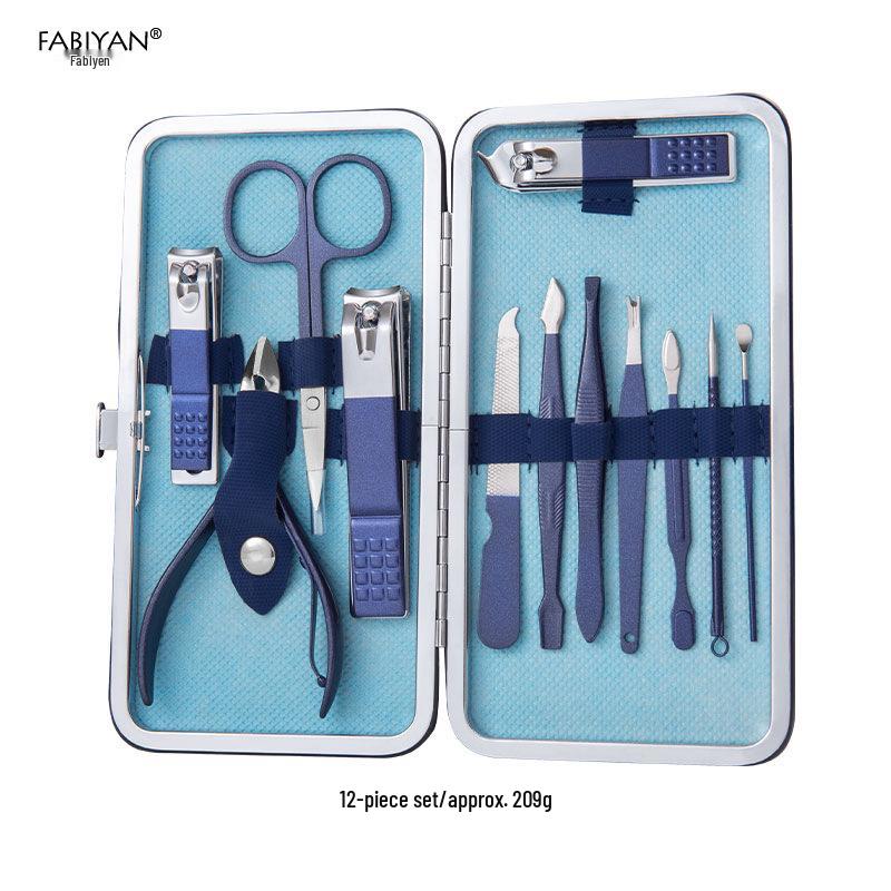18-Piece Stainless Steel Manicure Tool Set - Nail Clippers & Grooming Tools