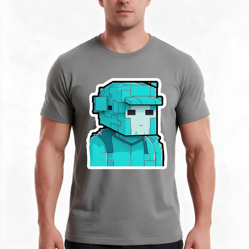 Craftee Gaming Skin TShirt Summer Casual Cotton Tee Oversized Streetwear Tops Vintage Graphic Print Loose Fit Short Sleeve
