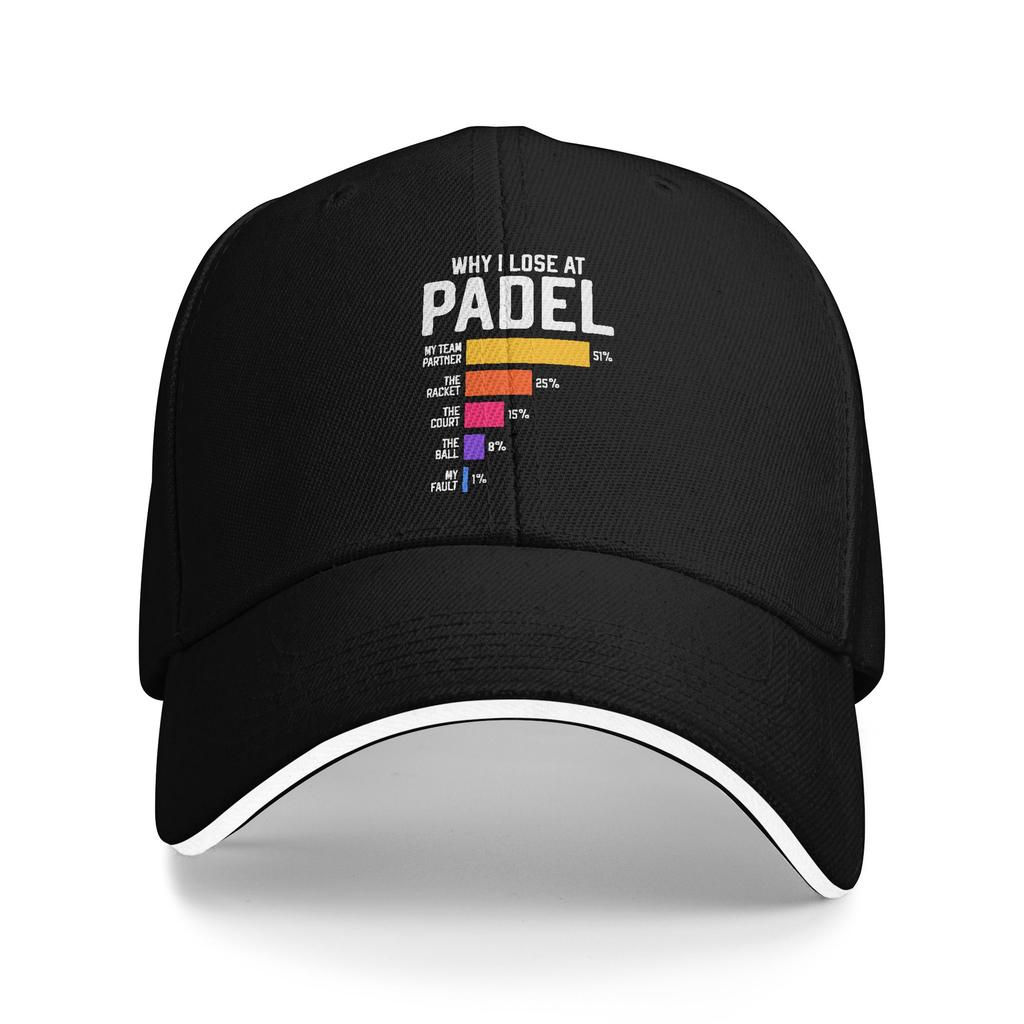 Custom Punk Padel Why I Lose At Padel Tennis Baseball Cap for Unisex WoUnisex Breathable  Dad Hat PerforUnisexce Snapback Hats