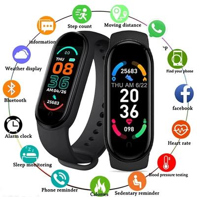 Chytré hodinky M6 Pánské Dámské Fitness Sportovní Chytrý náramek Verze Fitpro Bluetooth Hudba Srdeční tep Fotografování Chytré hodinky Pro Xiaomi