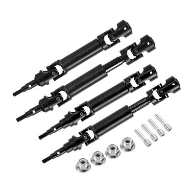 Uxcell 4pcs RC Drive Shafts, Front and Rear C VD Drive Shafts, Metal Universal Replacement Upgrade Parts for 1/10 RC Cars, 115-160mm