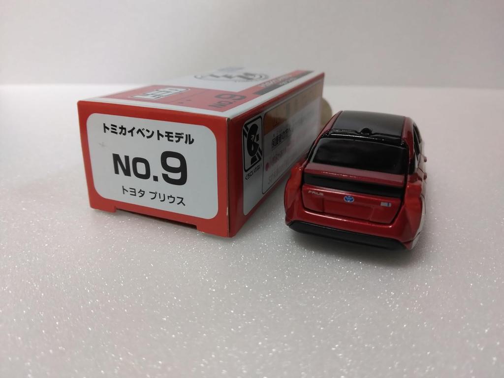 Tomica Event Model No. 9 Toyota Prius, 159 Scale, Die-cast Metal, Red, Made In Vietnam