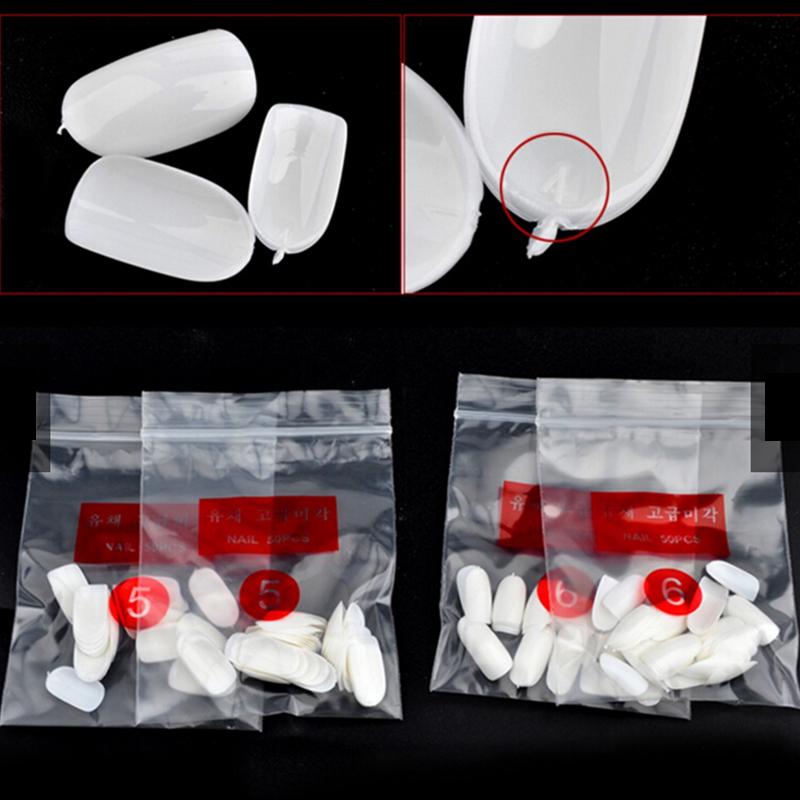 500Pcs Clear White Natural French False Acrylic Nail Art Tips Uv Gel