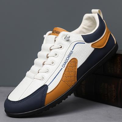 Men's Vulcanized Shoes Fashion Comfortable Soft-soled Leather Casual Sneakers Loafers Outdoor Walking Shoes