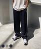 VANESSA Striped Linen Semi-Wide Elastic Pants (3 Colors)