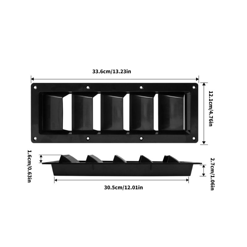 Universal Boat Ventilation System Cover Watertight Construction Ventilation Louver Case Plastic Vent Cover for Boats