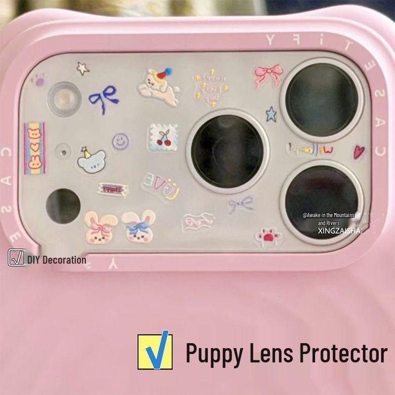 

Popular Cute Rabbit Ears Phone Case with Lens Sticker Creamy Little Rabbit Ears Sticker [1 piece]