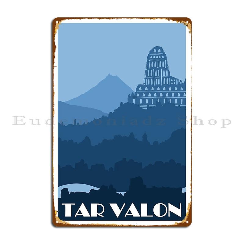Tar Valon Blue Metal Sign Garage Plaques Club Bar Pub Customize Tin Sign Poster 20X30CM