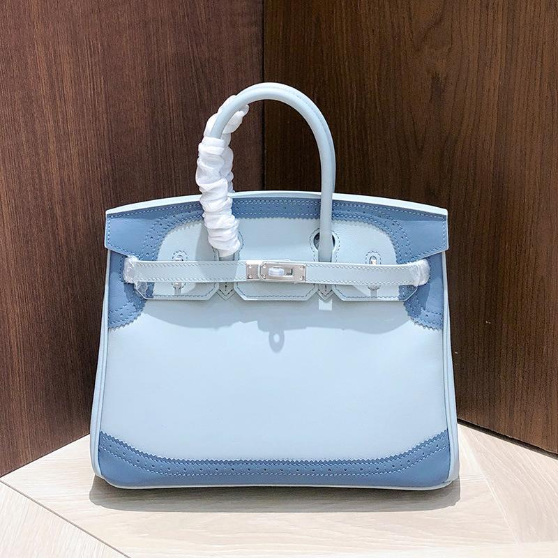 Haute Couture Version Erste Schicht Swift Rindsleder Spitzenrand Platin Tasche BK25 Echtes Leder Damen Tasche Spleiß Premium Handtasche