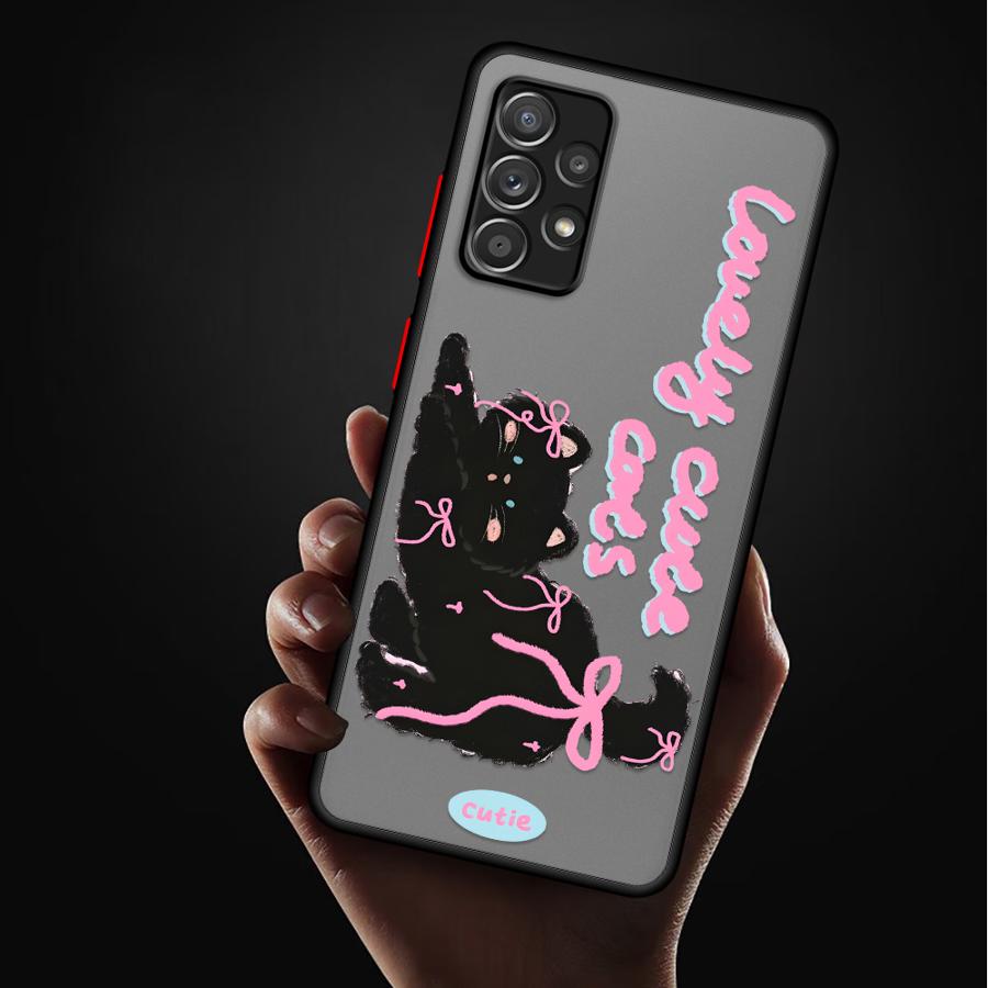 Case for Samsung Galaxy A73 A33 A16 A15 A35 A14 A23 A34 A36 A56 A55 A17 A52 A52S A72 A54 A53 Phone Cover Cartoon Character Cat