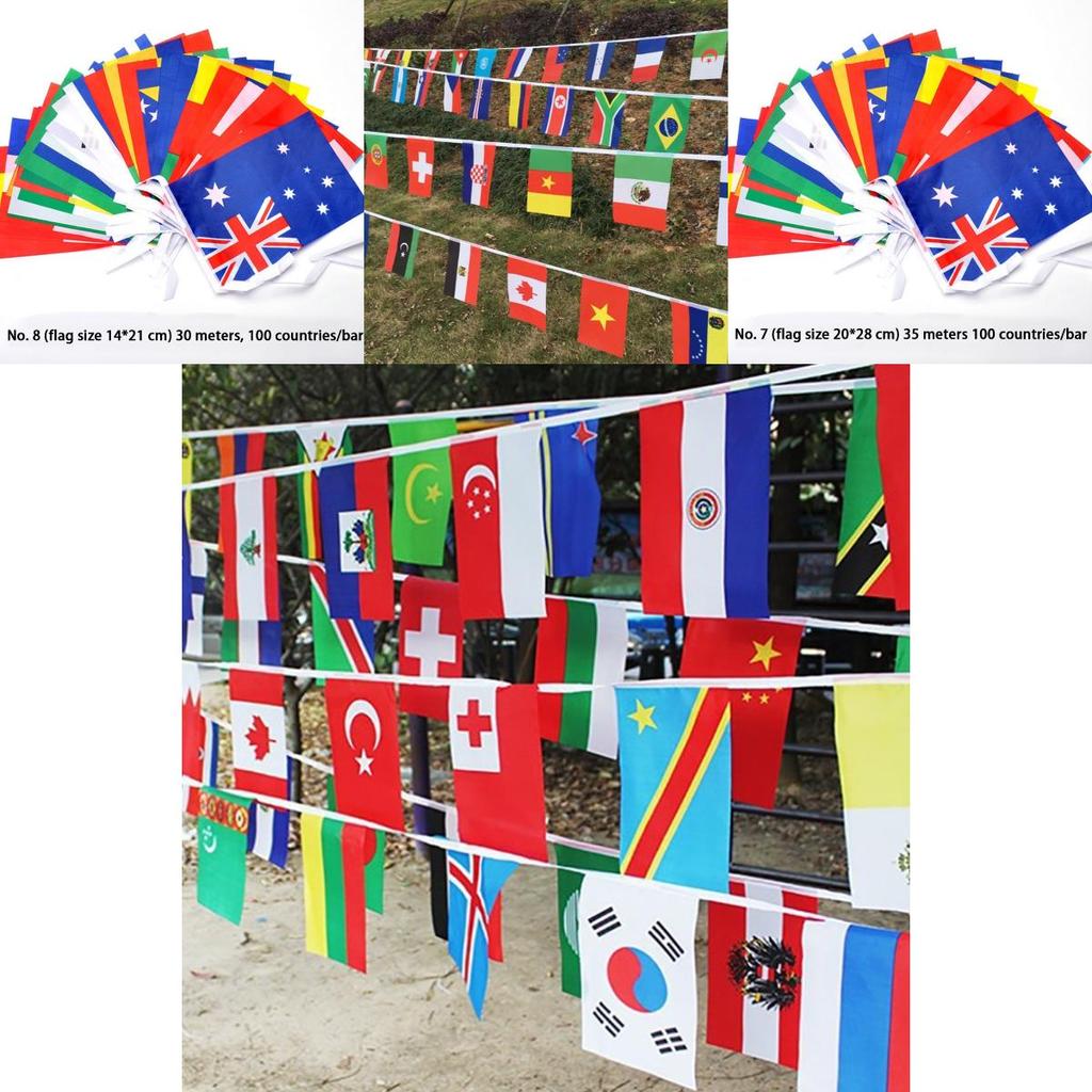 Exquisitely Crafted Multi-cultural Flags In 50-100 Assorted Countries