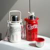 Large Capacity Stainless Steel Insulated Cold Cup with Straw - Outdoor Ice Cooler Cup for Car
