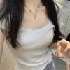 New ArrivalS Open Run Women S Lovely Lace Square Neck ShorT Sleeve T ShirT