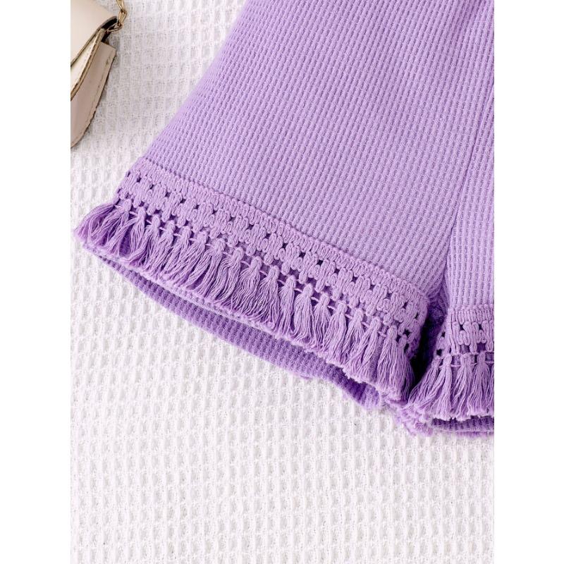 4-7J Kinderbekleidung Kinder Baby Hosenanzug Mädchen Sportshorts Anzug Freizeit Zweiteiler Ärmellos + Shorts Anzug