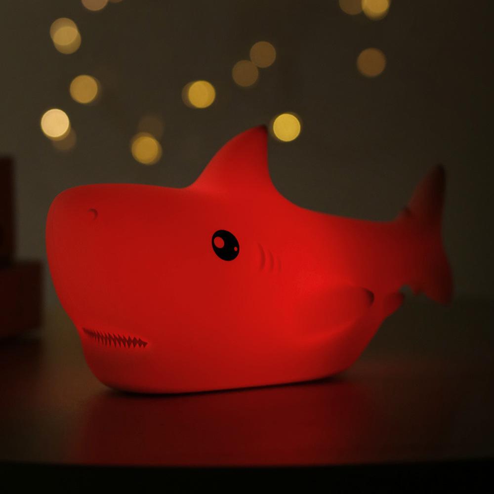 Creative Shark Silicone Night Light - Perfect Bedroom Gift for Kids