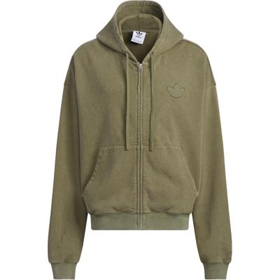 Giacca con cappuccio lavata Originals Retro Sportiva Ampia Manica Lunga Giacca Uomo Giacche Layered-Verde Oliva JM7286