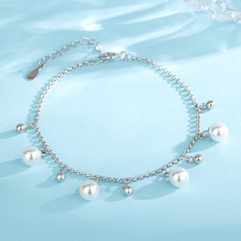 S925 Sterling Silver Pearl Star Bracelet for Women - Stylish Niche Design, High-End Fashion Jewelry Gift