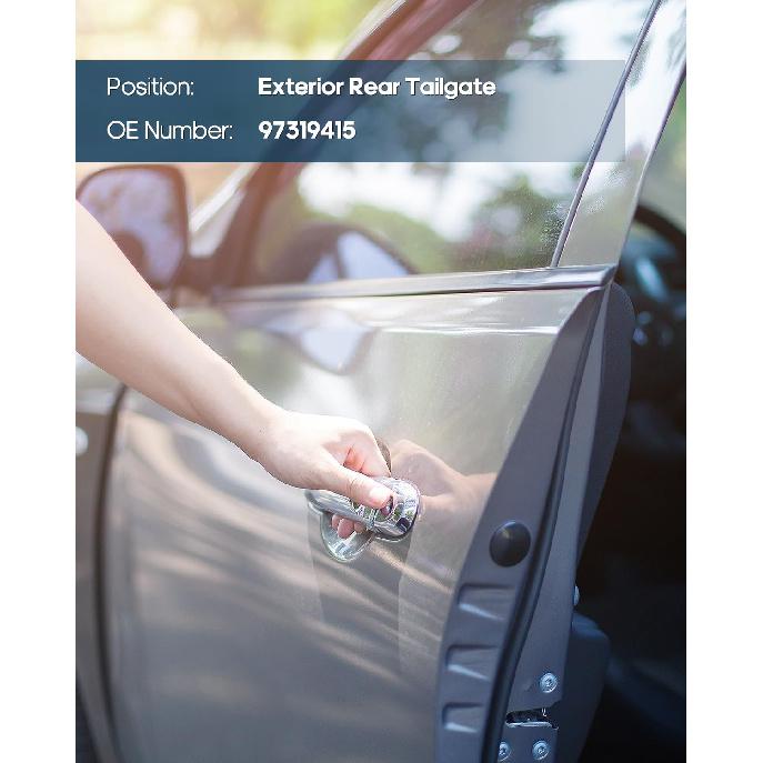 ECCPP Exterior Door Handle 2004-2012 for Chevy for Colorado,2008-2012 for GMC for Canyon Outer Replacement Rear Tailgate Door Handle 1pc Black