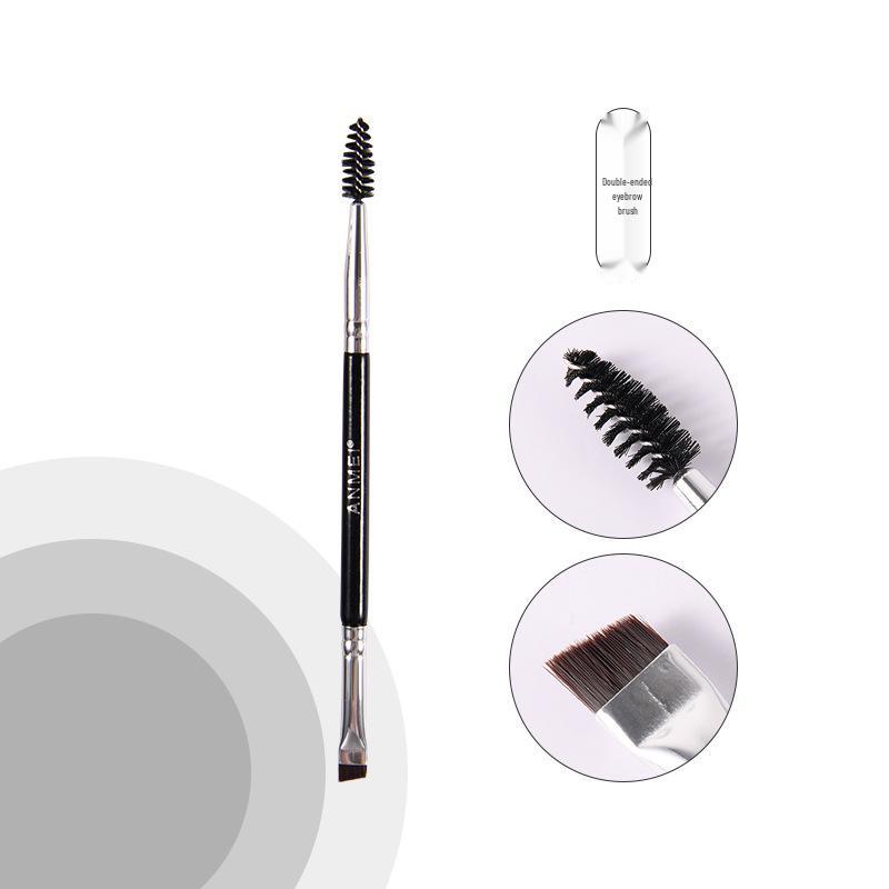 Eyeliner & Eyebrow Brush: Ultra-Thin Angled Flat Head with Fiber Bristles