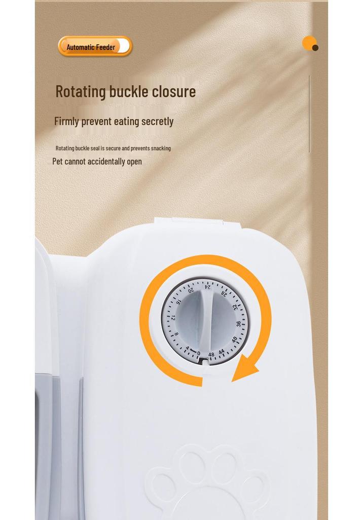 Automatic Pet Feeder with Timer for Cats and Dogs - Separates Dry & Wet Food