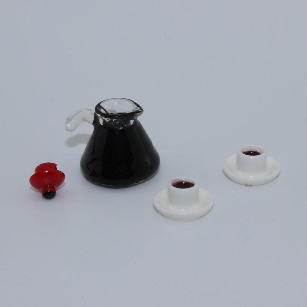 Cute Mini Coffee Pot Model Dollhouse Miniature Kids Toy Doll Home Accessories