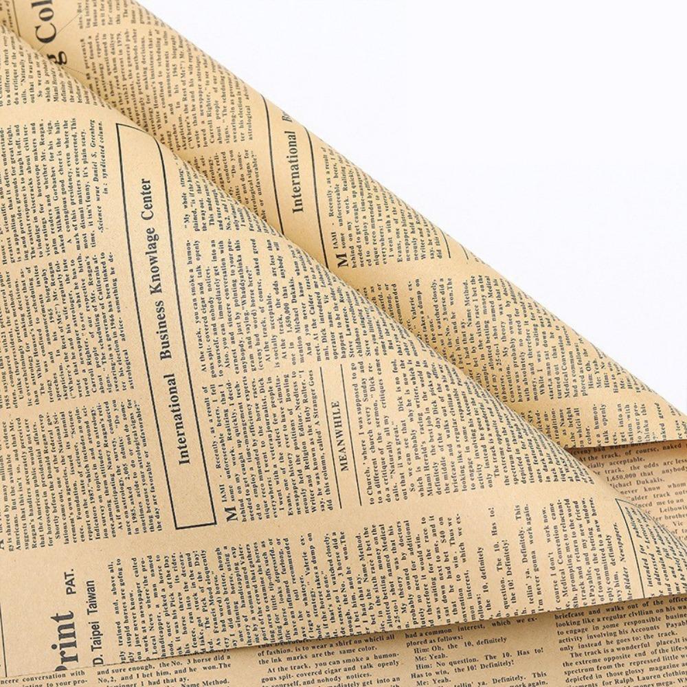 45Pcs Vintage Newspaper Wrapping Paper Double Sided Gift Wrapping Paper  Valentine's Day