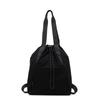 Leisure commuting large-capacity nylon cloth bag women's new trendy simple shoulder oblique span bag tote bag drawstring