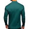 European and American Men's Thick Warm Long-Sleeve Cotton T-Shirt with Half-High Collar