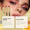 Double-Sided Eyeshadow Stick Glitter Highlighter Brightening Pens With Pearly Glitter Matte Finish Eye Shadow Liner Combinations