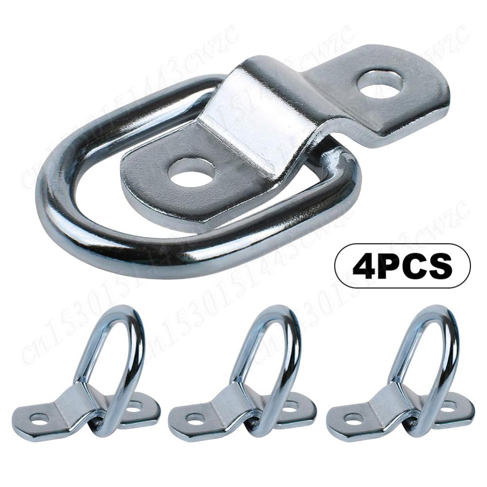 

4Pcs 3/8 Heavy Duty D Rings Tie Down Anchors 2400LBS Surface Floor Mount Tie Down Ring Trailer Lorry Truck Marine Rope Fastener China Mainland