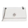 Kira Turnlock Mini Crossbody Shoulder Bag Women Bags Silver White 176642-100