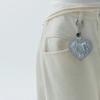 WRINKLE HEART KEY RING [SILVER]