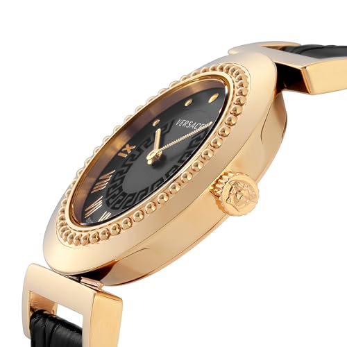 Versace VANITY Watch, Black Dial, Quartz Movement, Water Resistant, Sapphire Crystal, 35mm, Women's, P5Q80D009S009