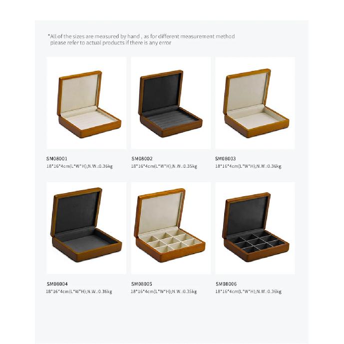 MISHITU Solid Wood Jewelry Storage Box with Cover Organizer for Ring Necklace Bracelet Jewelry Storage Display Organizer Case