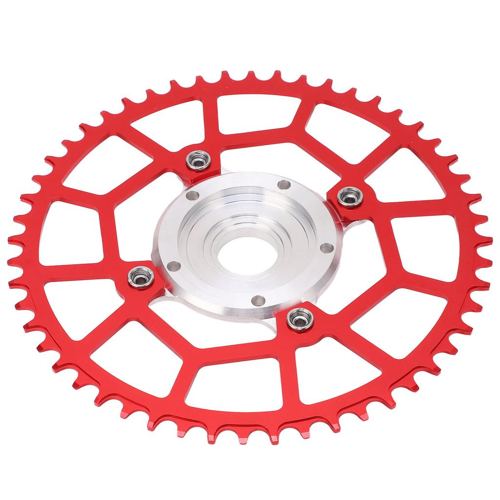 52T 104BCD Motor Bike Chainring Adapter Mid Drive Chainring Spider Chain Conversion Kit for Tongsheng Motor Red