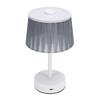 Table Lamp Fabric Shade Small Cordless Portable Bedside Lamp for Bedroom Nightstand