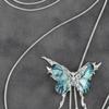 Creative Long Butterfly Necklace Vintage Bohemian Y-Shaped Pendant Necklace Elegant Alloy Sweater Chain Women