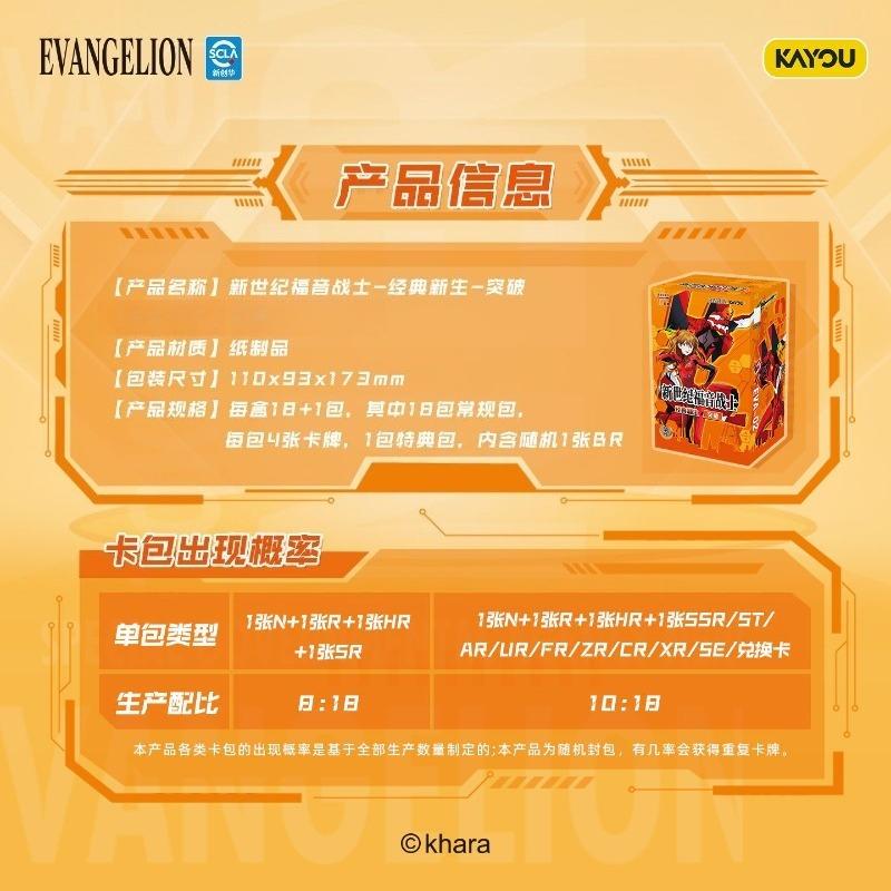 Genuine NEON GENESIS EVANGELION Classic New Life Breakthrough EVA Card Anime Peripheral Collection Card Toy Gift Box